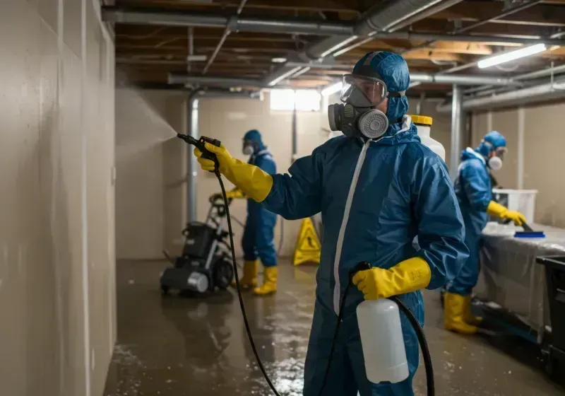 Basement Sanitization and Antimicrobial Treatment process in Brookston, IN